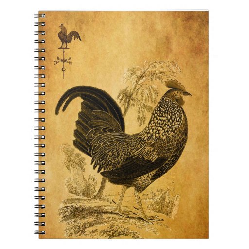 Thanksgiving Rooster Spiral Notebooks
