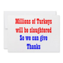 Thanksgiving Slaughter Custom Announcements