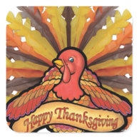 Thanksgiving Square Stickers