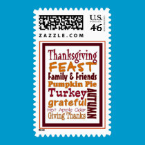 Thanksgiving Subway Art Postage stamps
