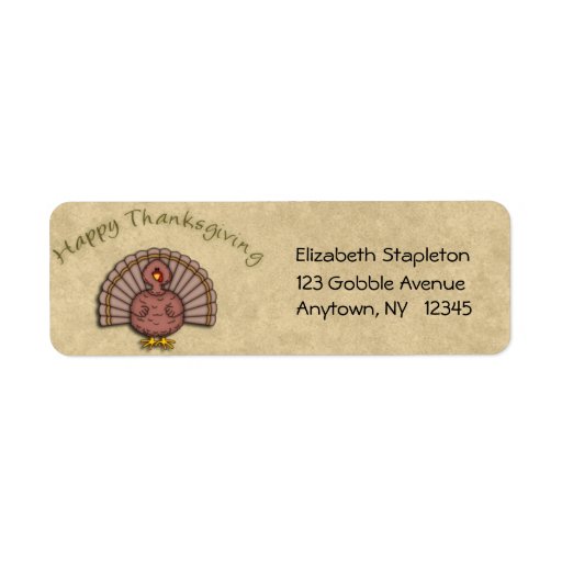 Thanksgiving Turkey Address Label Zazzle