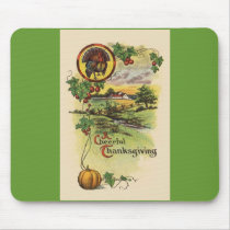 Thanksgiving Turkey Autumn Scene Mouse Pad mousepads