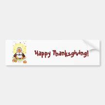 Thanksgiving Turkey Bumper Sticker