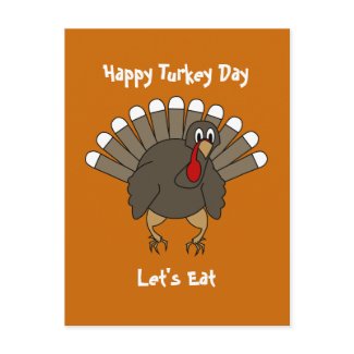 Thanksgiving Turkey Card postcard
