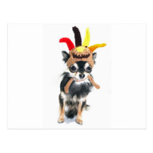 Thanksgiving Turkey Chihuahua Postcards