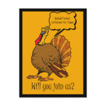 Thanksgiving Turkey Dinner Invitation postcards