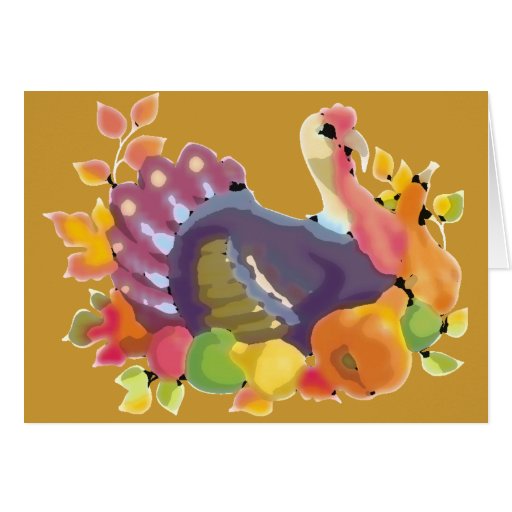 THANKSGIVING TURKEY GREETING CARD