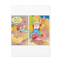 Thanksgiving Turkey On Hold Cartoon Gifts & Tees postcards