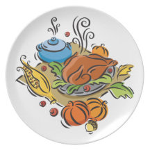 Thanksgiving Turkey Party Plate