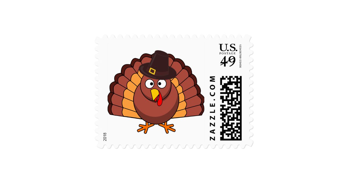 Thanksgiving Turkey Postage Stamp | Zazzle