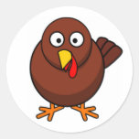 Thanksgiving Turkey Round Sticker