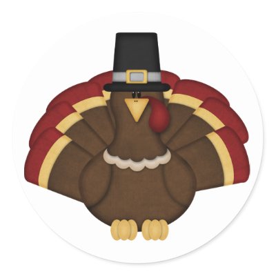 Thanksgiving Turkey Stickers