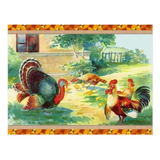 Thanksgiving Watercolor Postcard