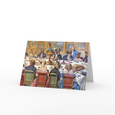 Thanksgiving with Dogs aka "Dogs Dinner Party " cards