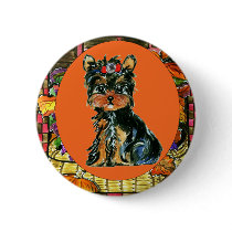 Thanksgiving Yorkie Poo buttons