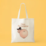 "Thankspigging" Funny Cartoon Pig Thanksgiving bags