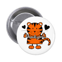 Thankyou Tiger Pinback Buttons