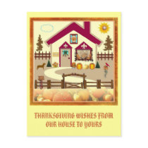 Thansgiving wishes postcard
