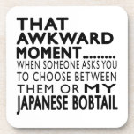 That Awkward Moment Japanese Bobtail.Designs Beverage Coaster