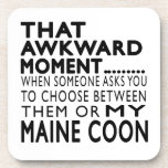 That Awkward Moment Maine Coon Designs Beverage Coasters