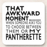 That Awkward Moment Pantherette.Designs Beverage Coaster