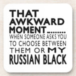 That Awkward Moment Russian Black.Designs Drink Coasters