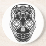 That Girl Calavera Dia de los Muertos Black Drink Coaster