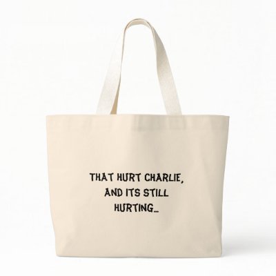 That hurt Charlie, and its still hurting... Tote Bag by TheSimpsons2151
