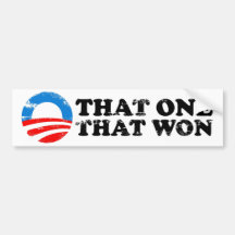 THAT ONE THAT WON BUMPER STICKER