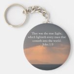 That was the true Light, which lighteth every man Key Chain