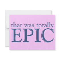That Was Totally Epic Personalized Announcements