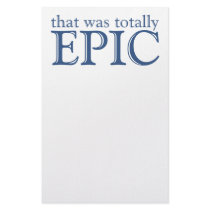 That Was Totally Epic Custom Stationery