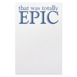 That Was Totally Epic Custom Stationery