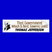 That Which Governs Least bumper stickers