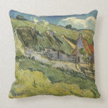 Thatched Cottages by Vincent van Gogh Pillow