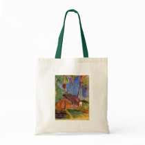'Thatched Hut Under Palms' - Paul Gauguin Tote Bags