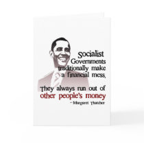 Thatcher socialist quote greeting cards