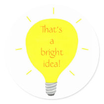 That's a bright idea, Light bulb Affirm stickers