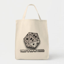 That's How I Roll d20 Canvas Bags