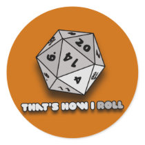 That's How I Roll d20 Stickers
