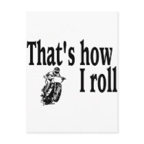 Thats How I Roll (Motocross) postcards