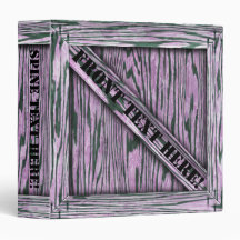 That's just Crate! - Pink Wood - 3 Ring Binder