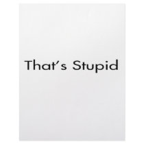 That's Stupid letterhead