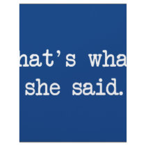 That's What She Said letterhead