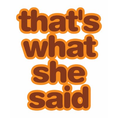 That's What She Said - Orange Tshirt by fortyfive