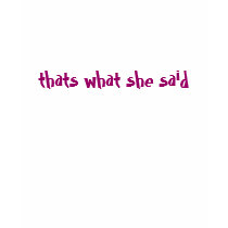 thats what she said t-shirts