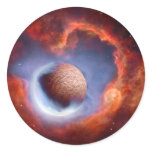 Thawing of an Ice Planet Round Sticker