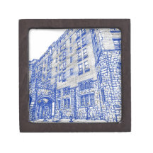 Thayer Hotel in blue Premium Keepsake Boxes