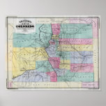 Thayer's Map of Colorado Poster