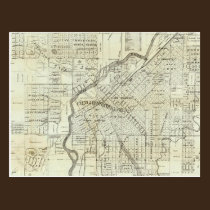 Thayer's Map of Denver Colorado postcards